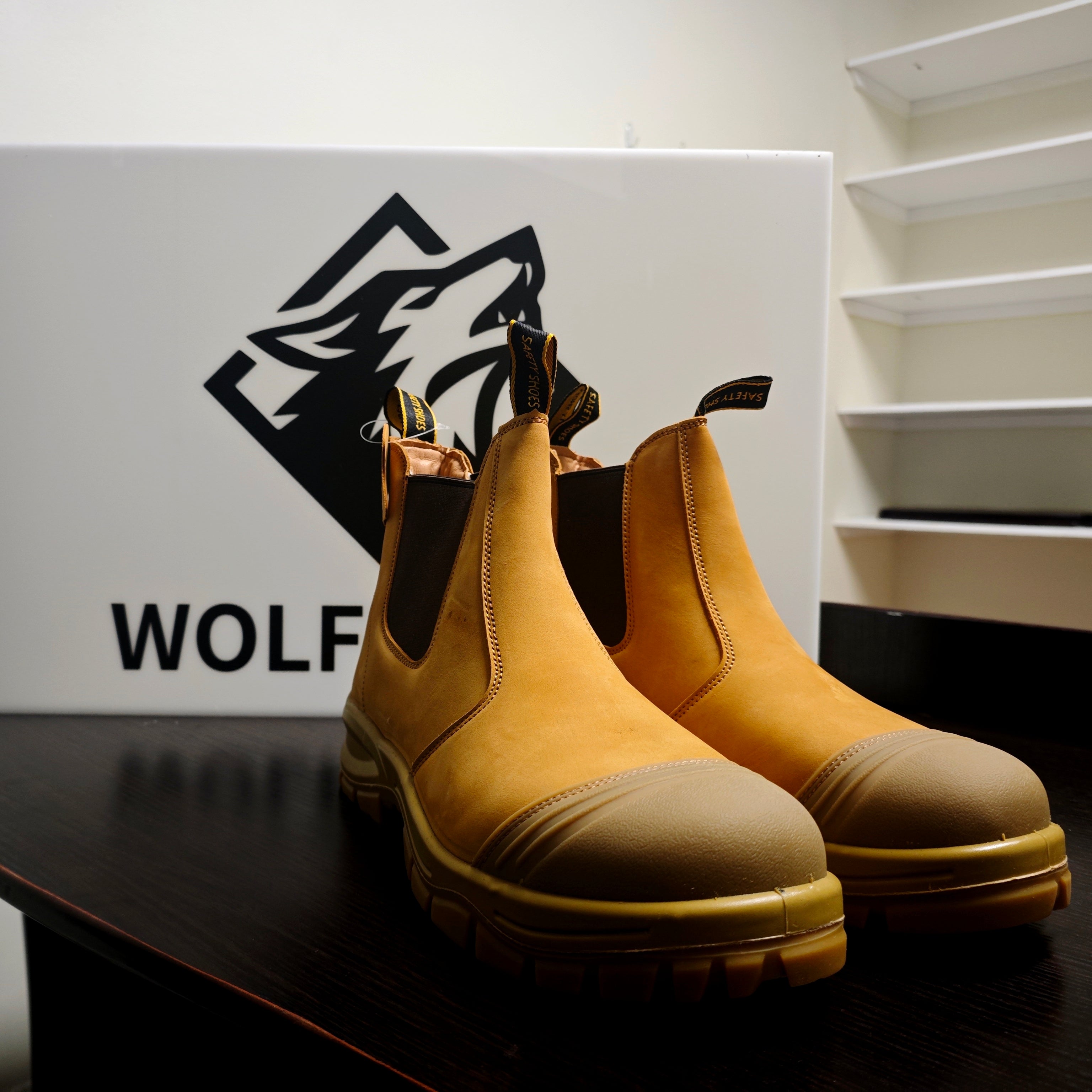 WM-AXEL 840 ST Yellow Chelsea Leather Steel Toe Safety Boots with Kevlar Midsole