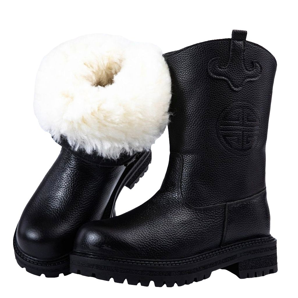 WM-NOMAD 760 Men's High-Top Full-Grain Leather Shearling Winter Boots