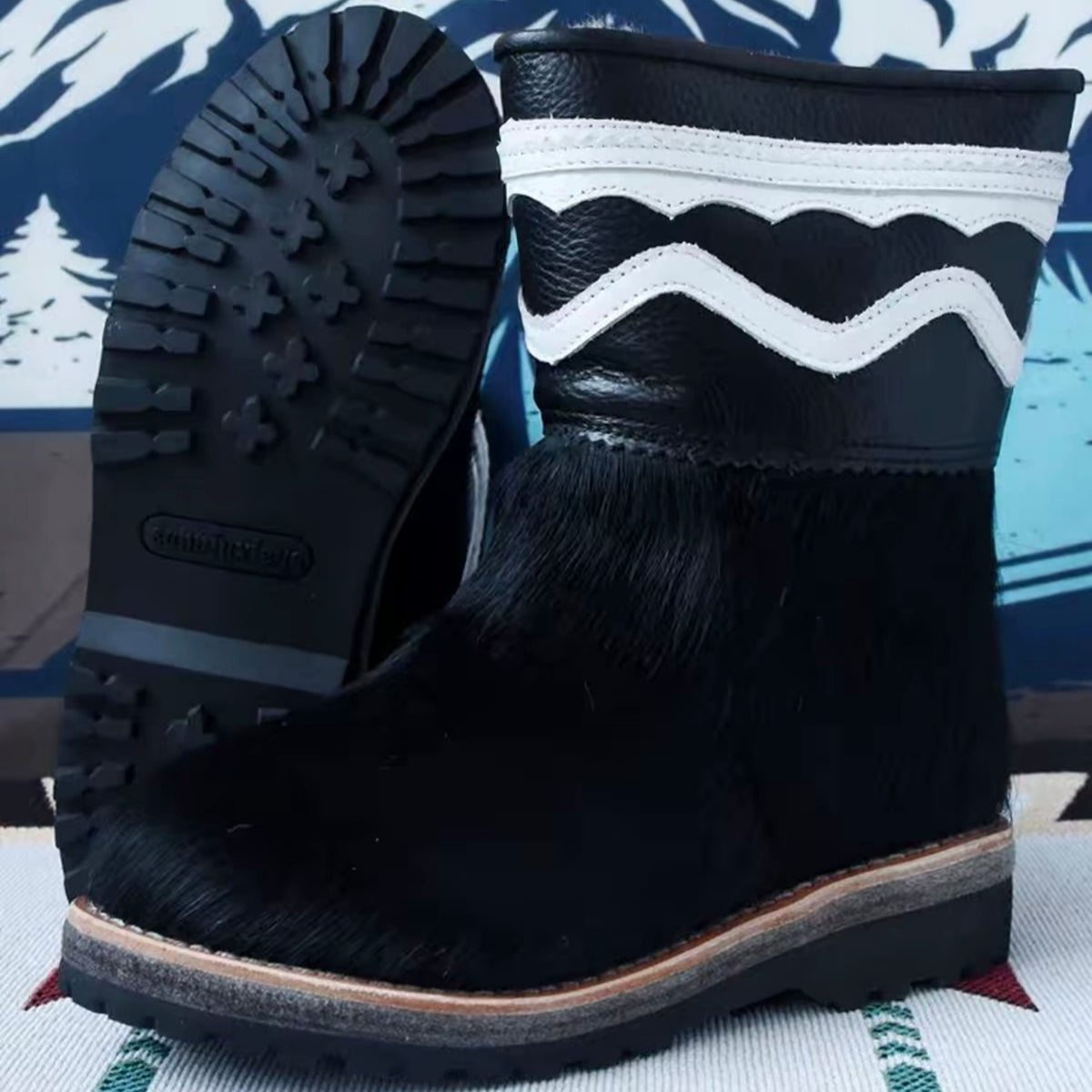 WM-NOMAD 770 Unisex HANDMADE Mongolian Horsehide Winter Boots – Extreme Cold Protection -40℃