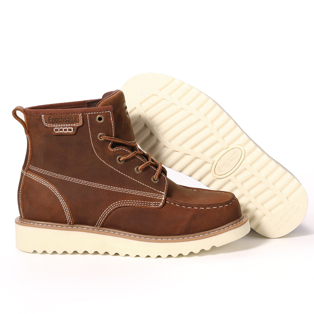 WM-FENRIR 606 Men's High-Top Workwear Boots in Full-Grain Leather