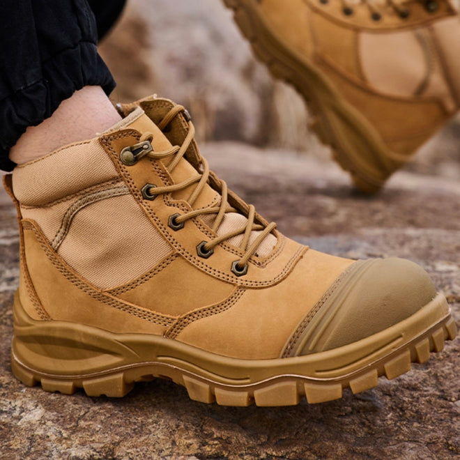 WM-FENRIR 820 MID ST Men's Leather Steel Toe Safety Boots with Kevlar Midsole