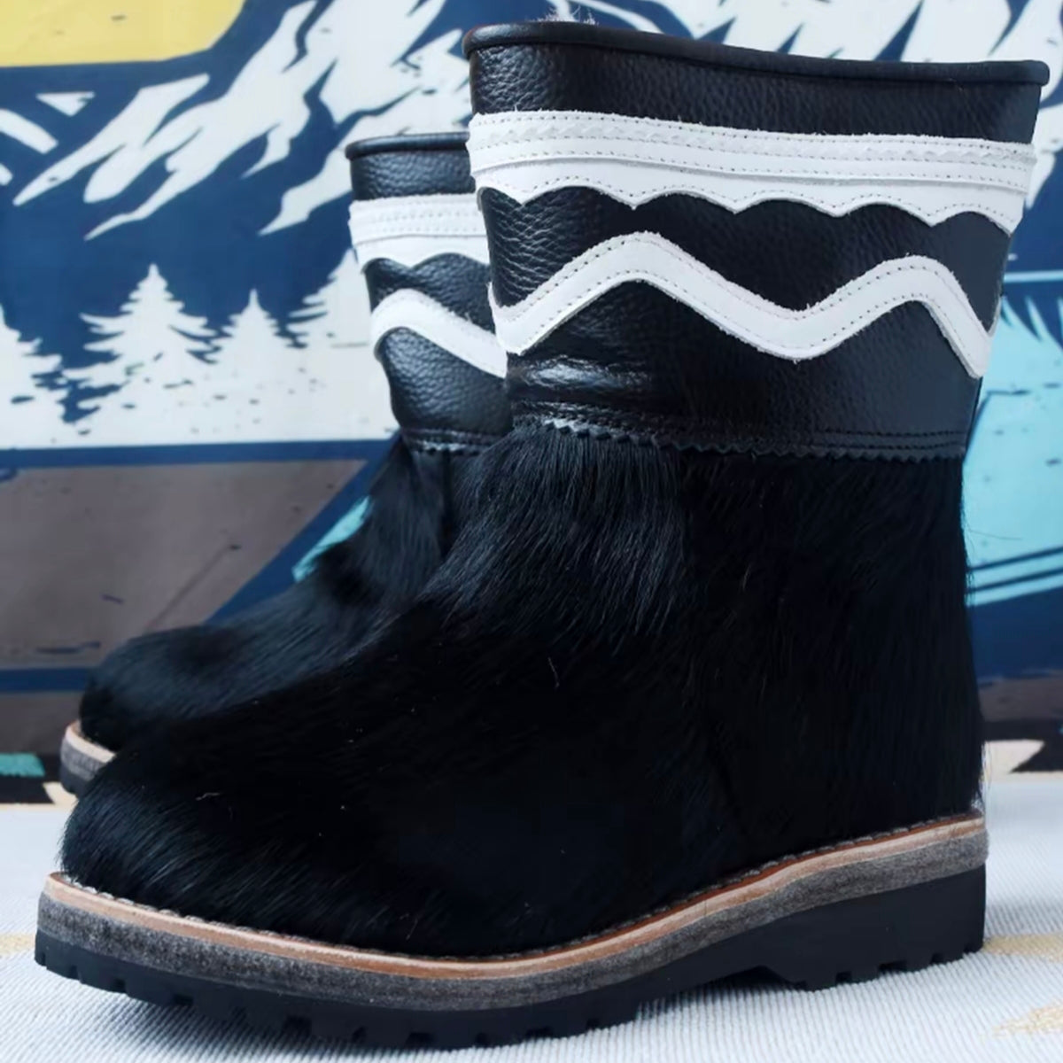 WM-NOMAD 770 Unisex HANDMADE Mongolian Horsehide Winter Boots – Extreme Cold Protection -40℃