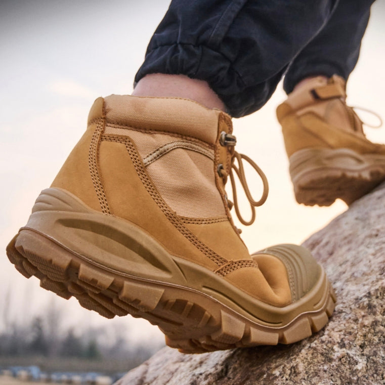 WM-FENRIR 820 MID ST Men's Leather Steel Toe Safety Boots with Kevlar Midsole