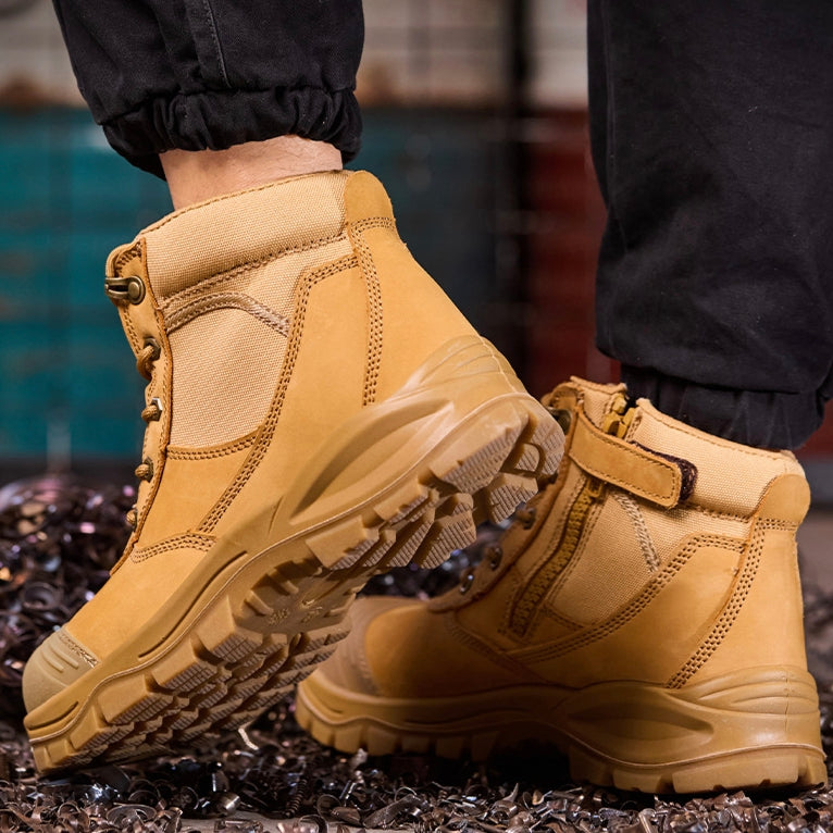 WM-FENRIR 820 MID ST Men's Leather Steel Toe Safety Boots with Kevlar Midsole