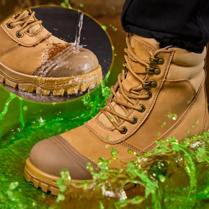 WM-FENRIR 820 HIGH ST Men's Leather Steel Toe Safety Boots with Kevlar Midsole