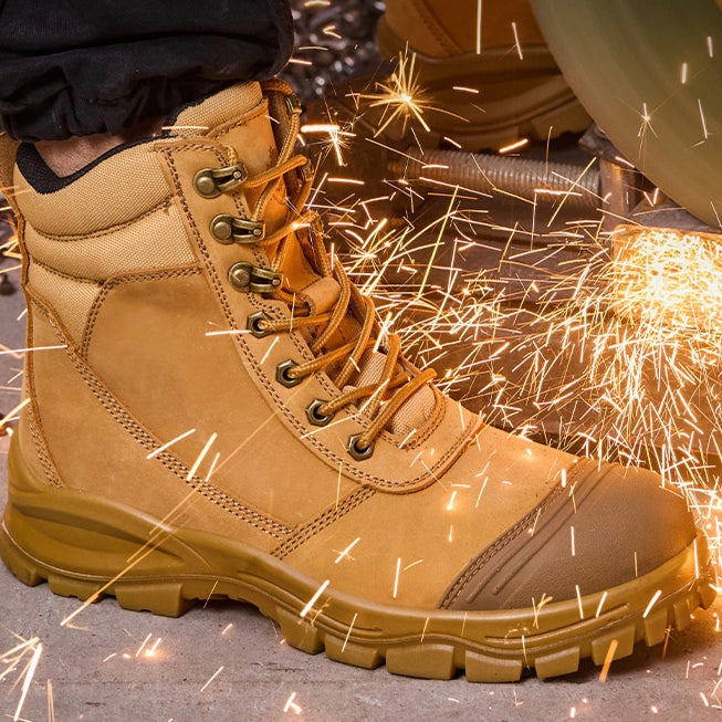 WM-FENRIR 820 HIGH ST Men's Leather Steel Toe Safety Boots with Kevlar Midsole