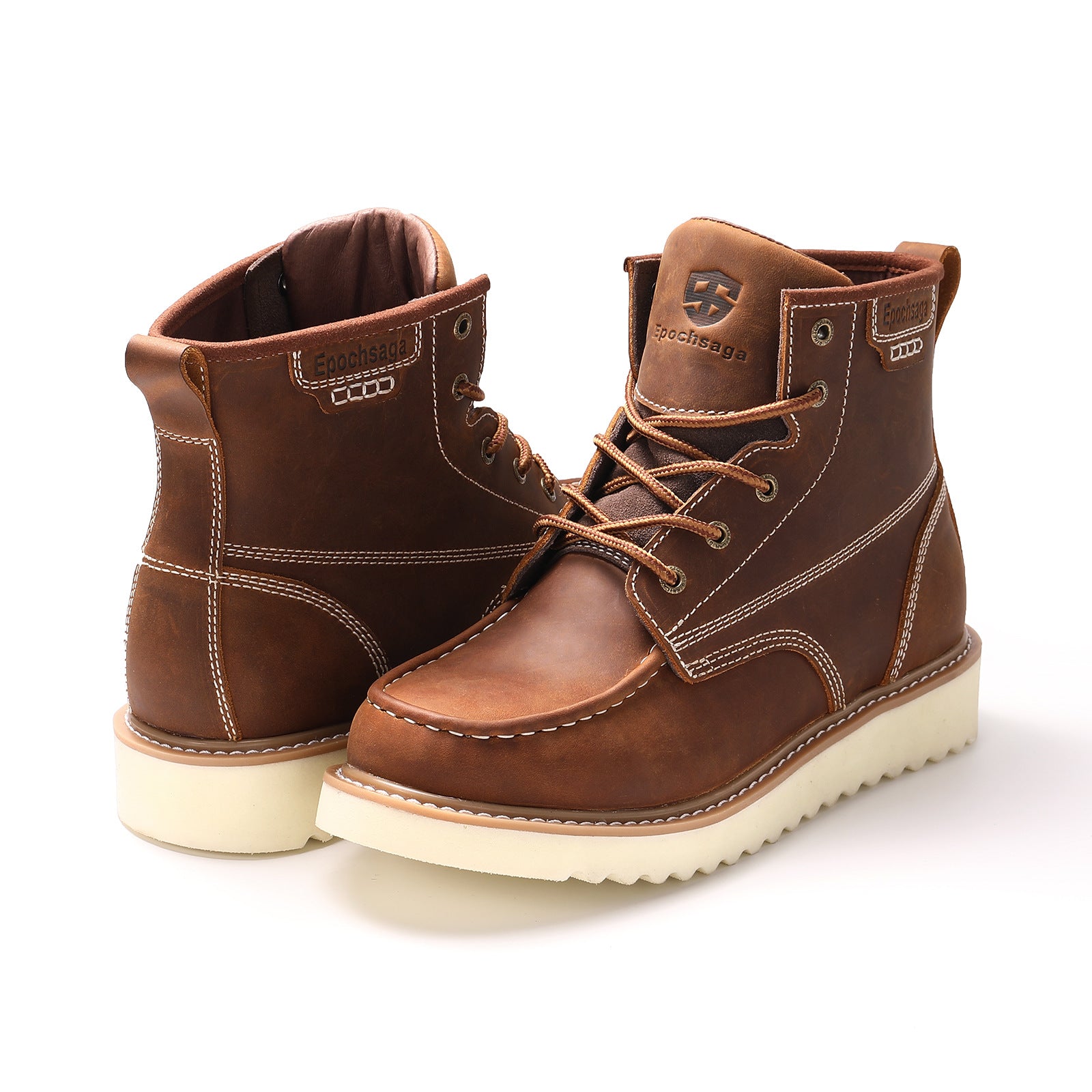 WM-FENRIR 606 Men's High-Top Workwear Boots in Full-Grain Leather
